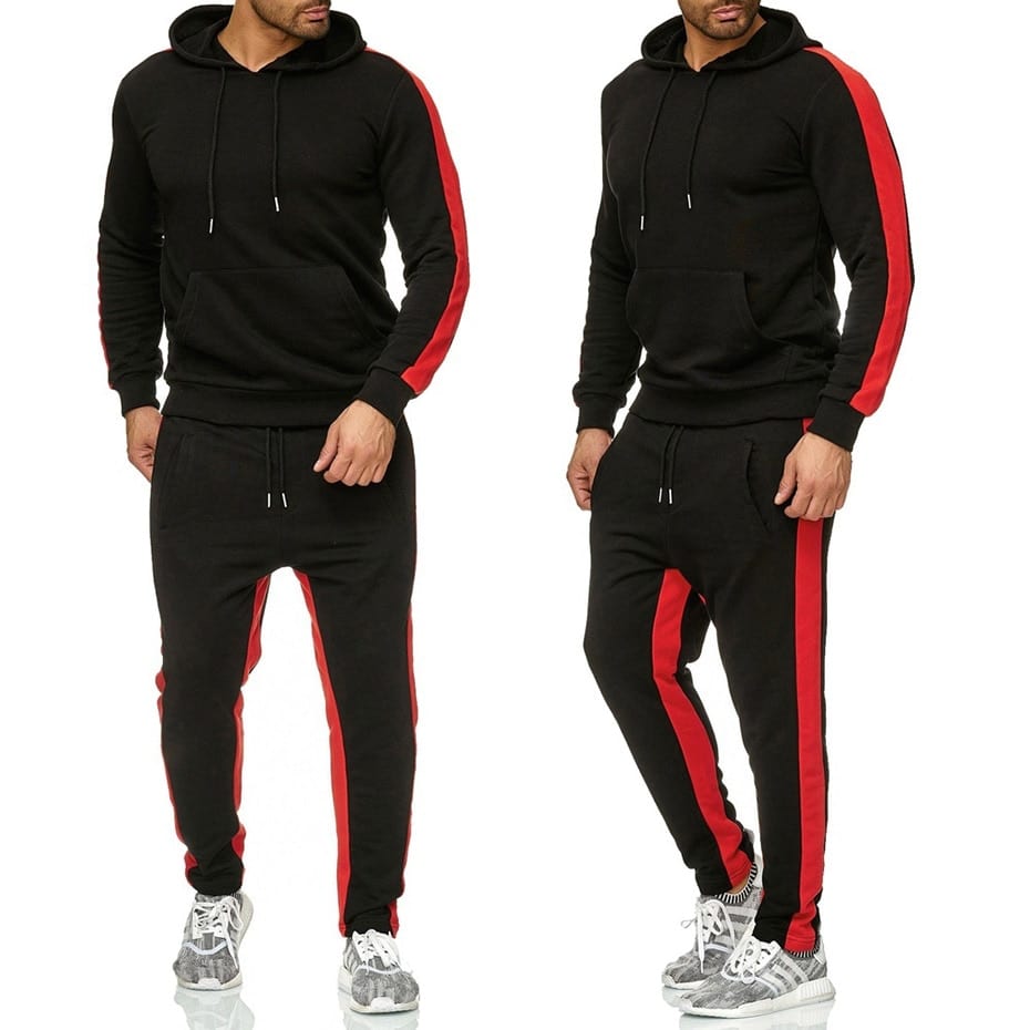Zogaa Brand Men Sweat Suit Set Gyms Bodybuilding Workout Clothing Two ...